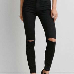 American Eagle ripped black jeans